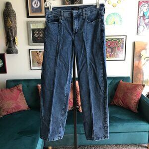 BANANA REPUBLIC size 27 / 4 Blue Stretch Denim Mid Rise Tailored Straight Jeans